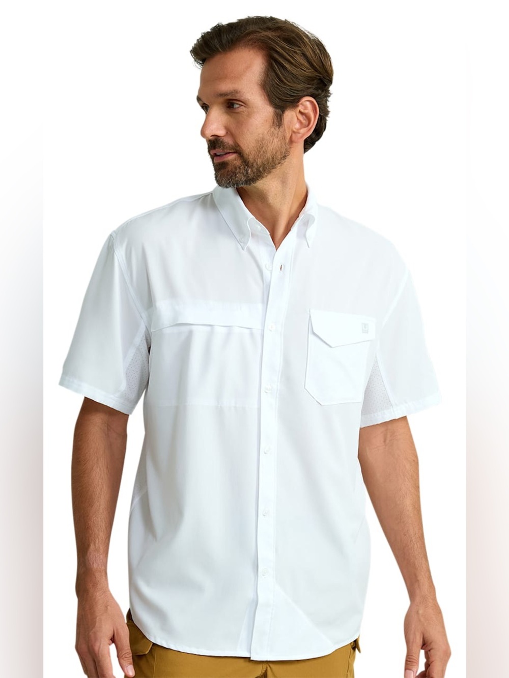 Men’s Huk Tide Point Short Sleeve Button-Down fishing shirt 2XL